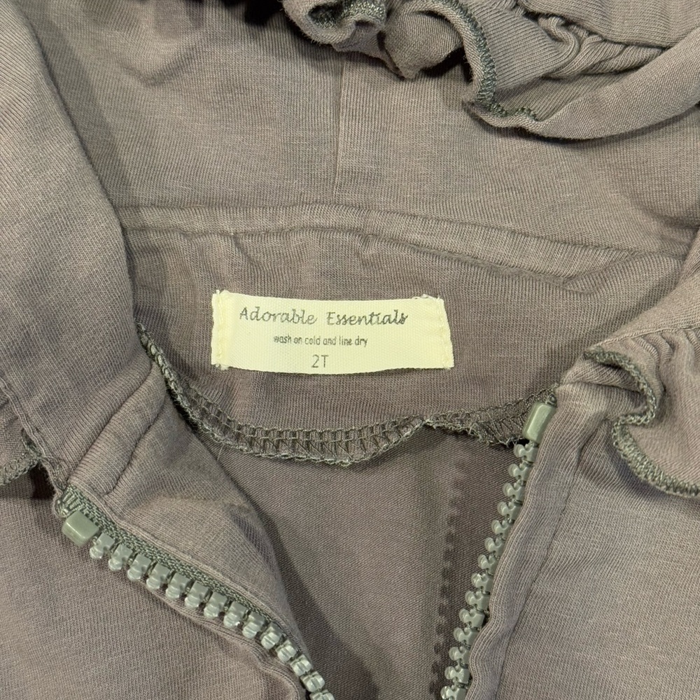 2T Ruffle Zip-Up Hoodie - Picture 2 of 4